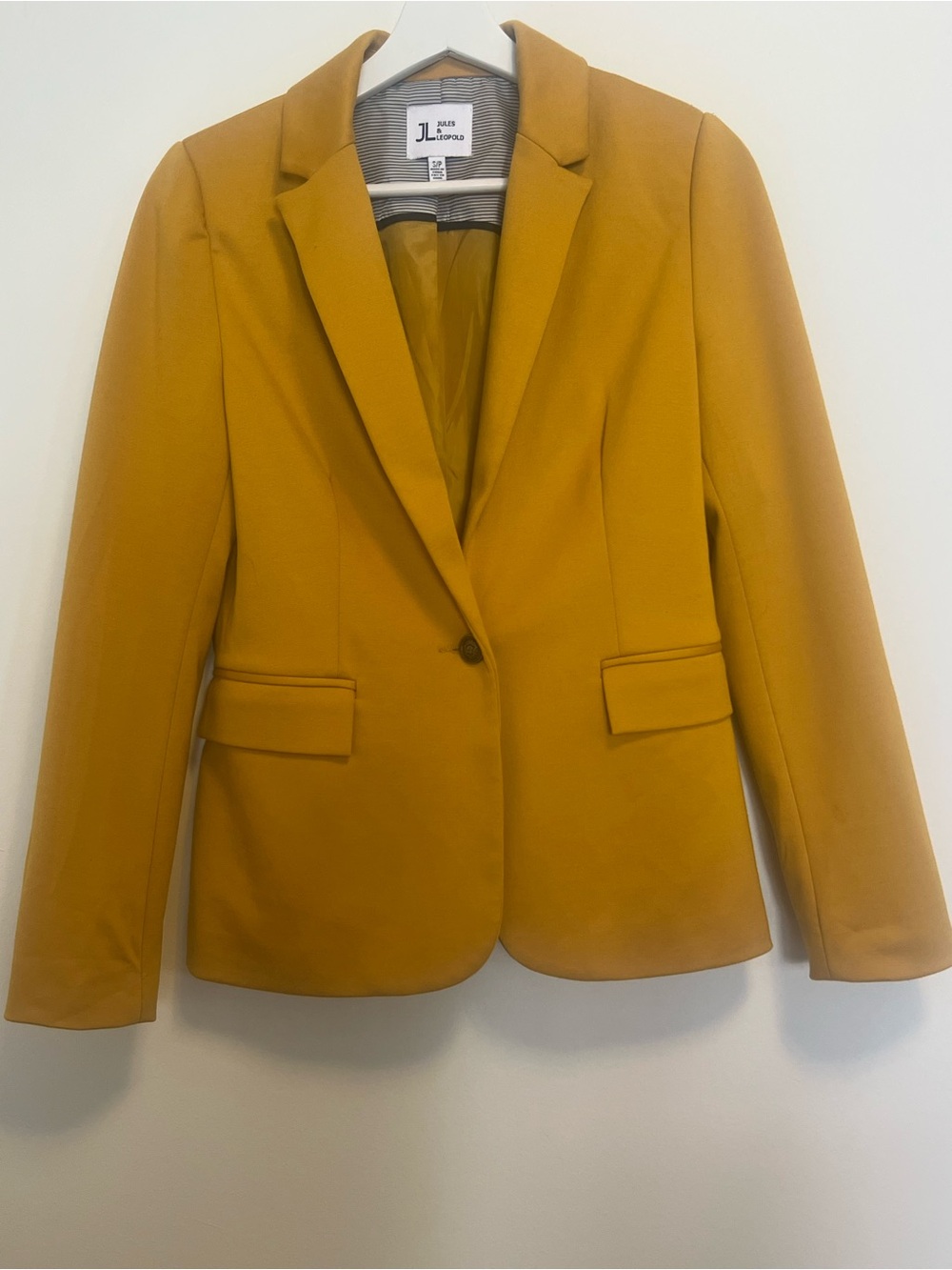 Jules & Leopold Mustard Single-Button Blazer